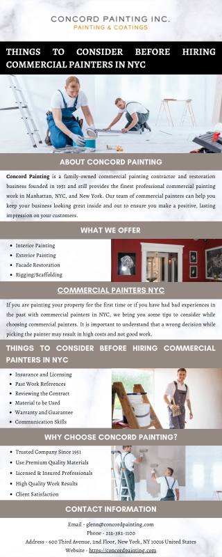 Things to Consider Before Hiring Commercial Painters in NYC