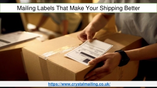 Mailing Labels That Make Your Shipping Better