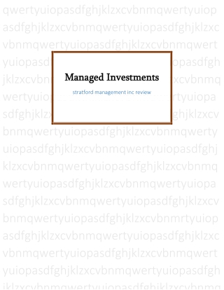 Managed Investments