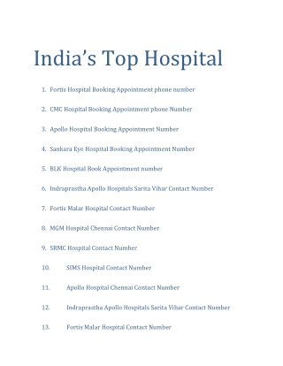 India’s Top Hospital