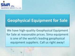 Geophysical Equipment for Sale (1)