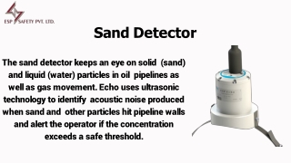 Sand Detector |  ESP-SAFETY