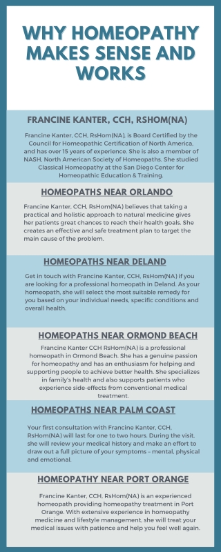 Why Homeopathy Makes Sense and Works