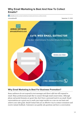 1Why Email Marketing Is Best And How To Collect Emails