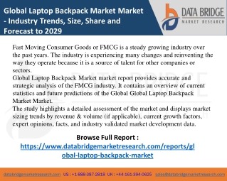 3. Global Laptop Backpack Marke