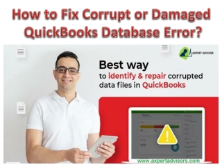 How to Fix Corrupt or Damaged QuickBooks Database Error?
