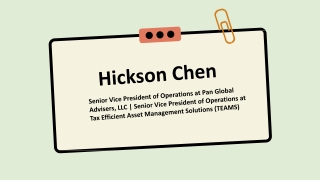 Hickson Chen - Provides Consultation in Leadership