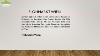 Flohmarkt Wien  Autokino.at