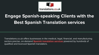 Engage Spanish-speaking Clients with the Best Spanish Translation services