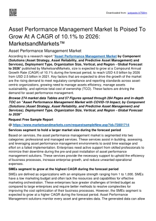 Asset Performance Management Market Grow drastically at USD 4.0 billion By 2026