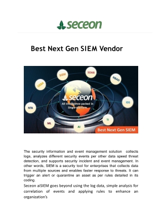 Top Next Gen SIEM Best Next Gen SIEM Vendor