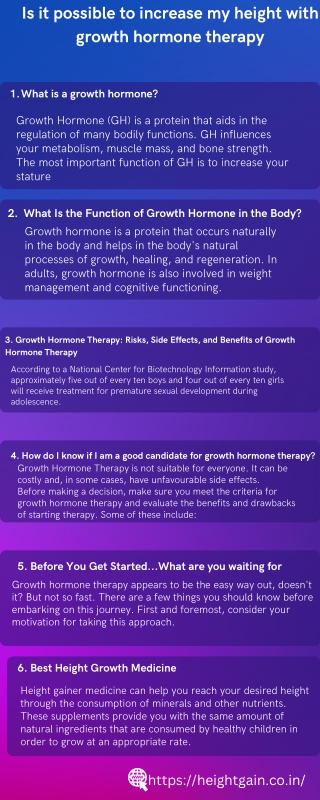 Is it possible to increase my height with growth hormone therapy