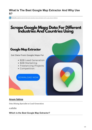 What Is The Best Google Map Extractor And Why Use It