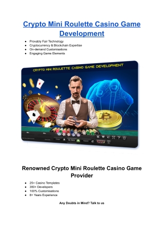 Crypto Mini Roulette Casino Game Development