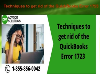 Techniques to get rid of the QuickBooks Error 1723