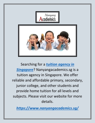 Tuition Agency in Singapore | Nanyangacademics.sg