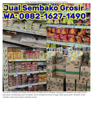 088ᒿ•l6ᒿ7•l490 (WA) Grosir Sembako Di Pontianak Bisnis Grosir Sembako Online