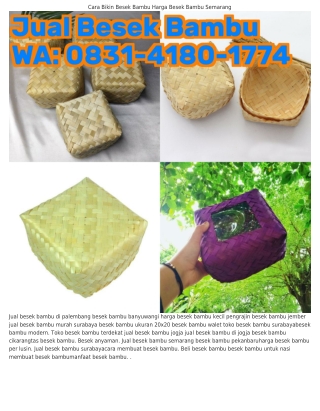 Ô83l·4l8Ô·l774 (WA) Jual Besek Bambu Depok Jual Besek Bambu Tangerang