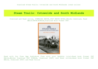 Download Steam Trails Cotswolds and South Midlands {read online}