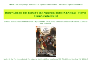 DOWNLOAD Disney Manga Tim Burton's The Nightmare Before Christmas - Mirror Moon Graphic Novel Full Book