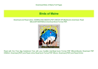 Download Birds of Maine Full Pages