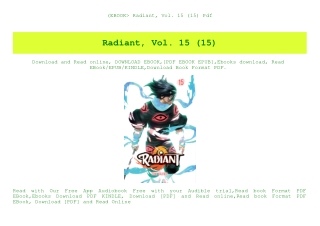 (EBOOK Radiant  Vol. 15 (15) Pdf