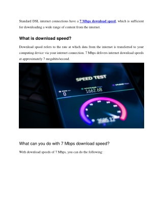 With 7 Mbps download speed, what can you do in your smart devices?