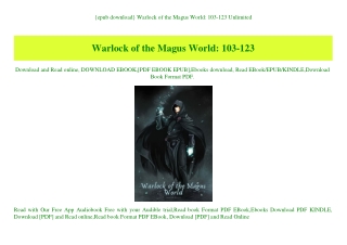 {epub download} Warlock of the Magus World 103-123 Unlimited