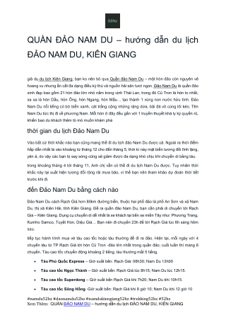 Cam Nang Tham Quan Quan Dao Nam Du Cung 52hz