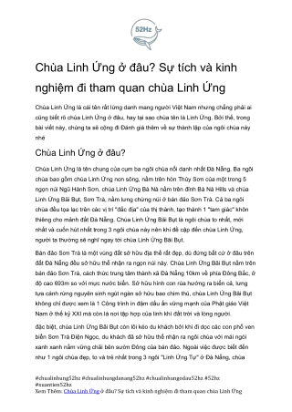 Cam Nang Tham Quan Chua Linh Ung Da Nang Xuantien52hz