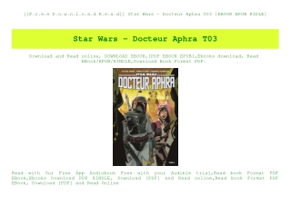 [[F.r.e.e D.o.w.n.l.o.a.d R.e.a.d]] Star Wars - Docteur Aphra T03 [EBOOK EPUB KIDLE]