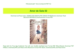 Pdf [download]^^ Amor de Gata 02 PDF Full