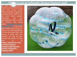 Where to get an Inflatable Human Hamster Ball?