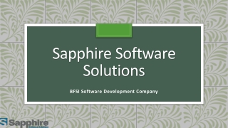 BFSI Software Development Company | Financial Software Development Services