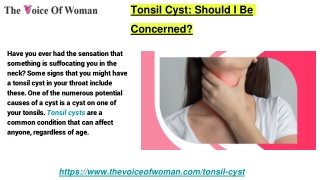 Tonsil Cyst Should I Be Concerned