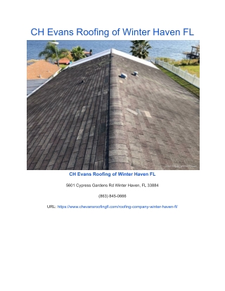 CH Evans Roofing of Winter Haven FL
