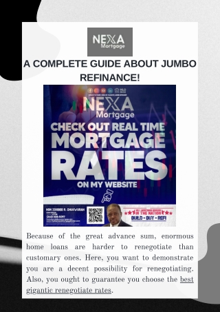 The Complete Guide About Jumbo Refinance! | The Maryland Mortgage Broker