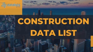 Construction Data list