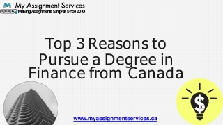 Top 3 Reasons to Pursue a Degree in Finance from Canada