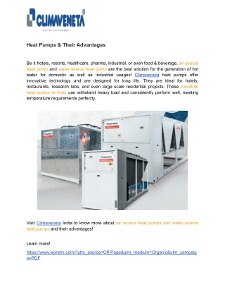 Heat Pumps & Their Advantages