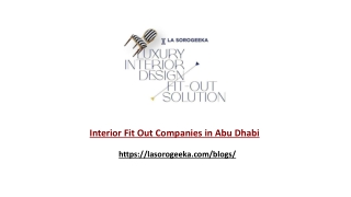 Interior Fit Out Companies in Abu Dhabi