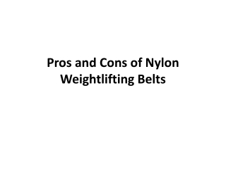 Pros and Cons of Nylon Weightlifting Belts