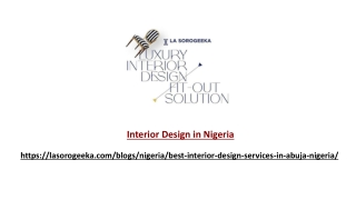 Interior Design in Nigeria