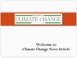 Climate Change News Article