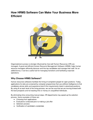 How HRMS Software Can Make Your Business More Efficient