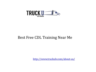 Best Free CDL Training Near Me