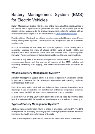 The importance of a safe BMS in two and three-wheeler EVs