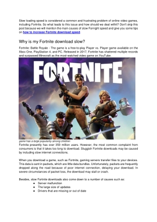 How to increase fortnite download speed? A complete guide