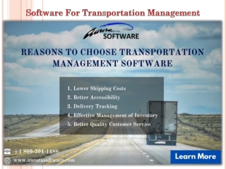 Software For Transportation Management