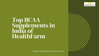 Top BCAA Supplements in India of HealthFarm